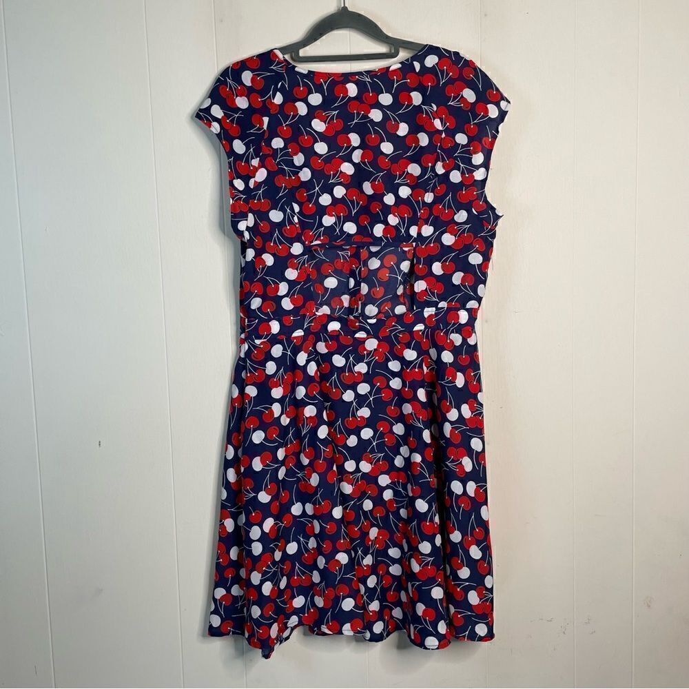Marilyn Monroe Retro Cherry Dress Patriotic Size L - Picture 4 of 6
